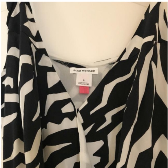 Club Monaco Navy White Print Printed Romper/Jumpsu - Picture 4 of 5